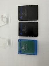 Playstation 2 PS2 Black OEM Sony 8MB Memory Card Lot of 3 - USED