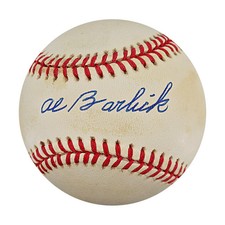 Al Barlick Autographed ONL Baseball JSA COA