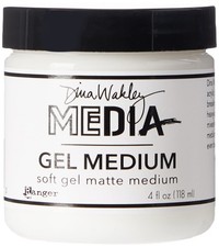 Ranger Dina Wakley Media Gel Medium 4oz Jar, Matte Finish,Tools  Equipment