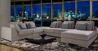 Wohnlandschaft Stoff Ecksofa U-Form Sofa Couch Design Polster Modern Textil Neu