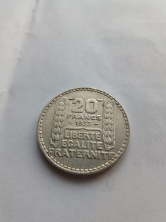 20 Francs Argent Turin 1933