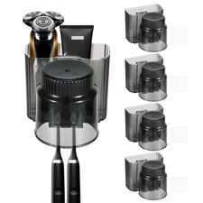4 Pack Wall Mounted Toothbrush Holder with Cups Set Self Adhesive Electric To...