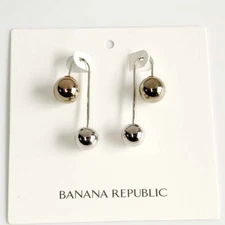 Banana Republic Minimalist Ball Drop Earrings Chic Women Party Vacation Jewelry