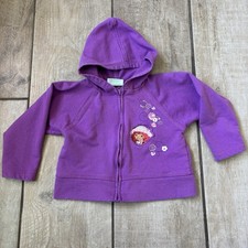 Vintage Y2K Strawberry Shortcake purple zip up hoodie size approximately 2T-3T