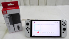Nintendo Switch OLED Handheld Game Console 64GB HEG-001 W/White Joy-Cons
