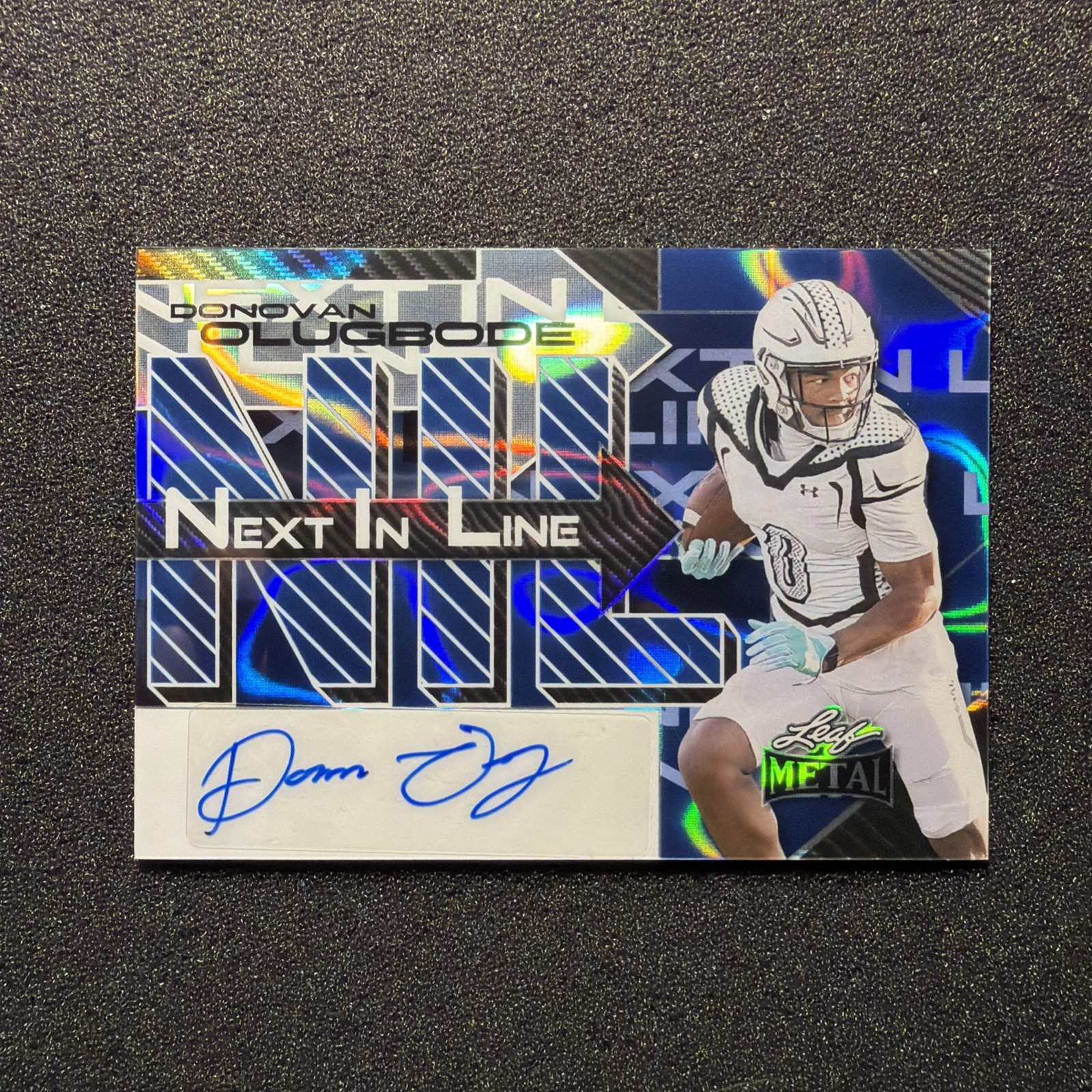 Meatal Line 2025 Leaf Metal DONOVAN OLUGBODE #NL-DO1 Next In Line RC AUTO 3/12 ...
