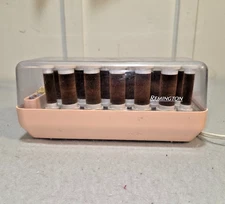 Remington 20 Flocked Hot Rollers Velvet Hair Curlers Vintage KF-20-1 w/ Clips