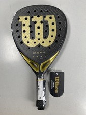 Wilson Defy LS V1 Padel 38mm Racquet in Black/Gold - 4 1/4