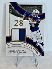 2022 Panini - Immaculate Collection #INM-JTA Jonathan Taylor 1/28 MEM Colts 🔥🔥