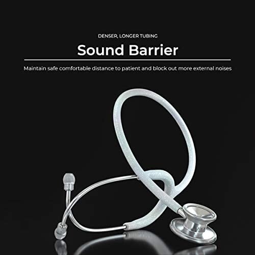 Lightweight Titanium Stethoscope with Dual Head Chestpiece & ComfortSeal Eartips - Picture 4 of 10