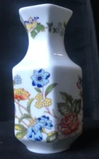 Vintage Aynsley England Bone China Small Flower Butterfly 4” Bud Vase