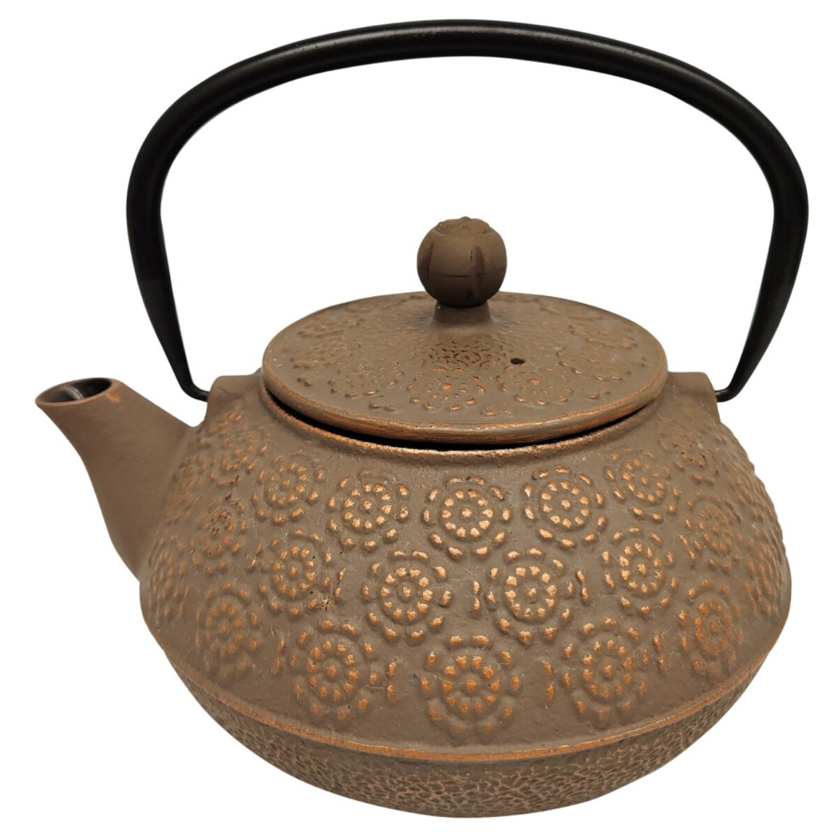 Théière en fonte style japonais marron 0.8L, objet d'art de la table