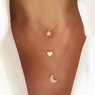 Jewelry Necklace Pendant Moon and Star Choker Fashion Gift