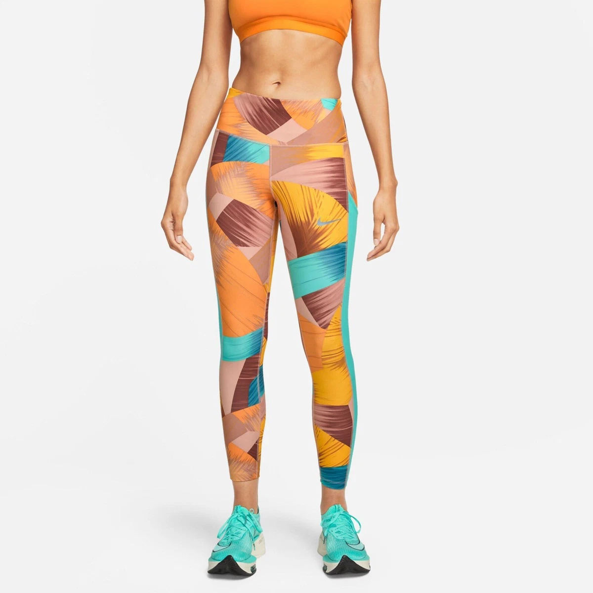 Nike Epic Luxe Tight 7 8 Leggings Tropical Dri Fit Running Gym Mid