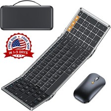 Teclado Y Ratón Plegables Para Negocios Y Viajes, Teclado Y Ratón Portátil NUEVO