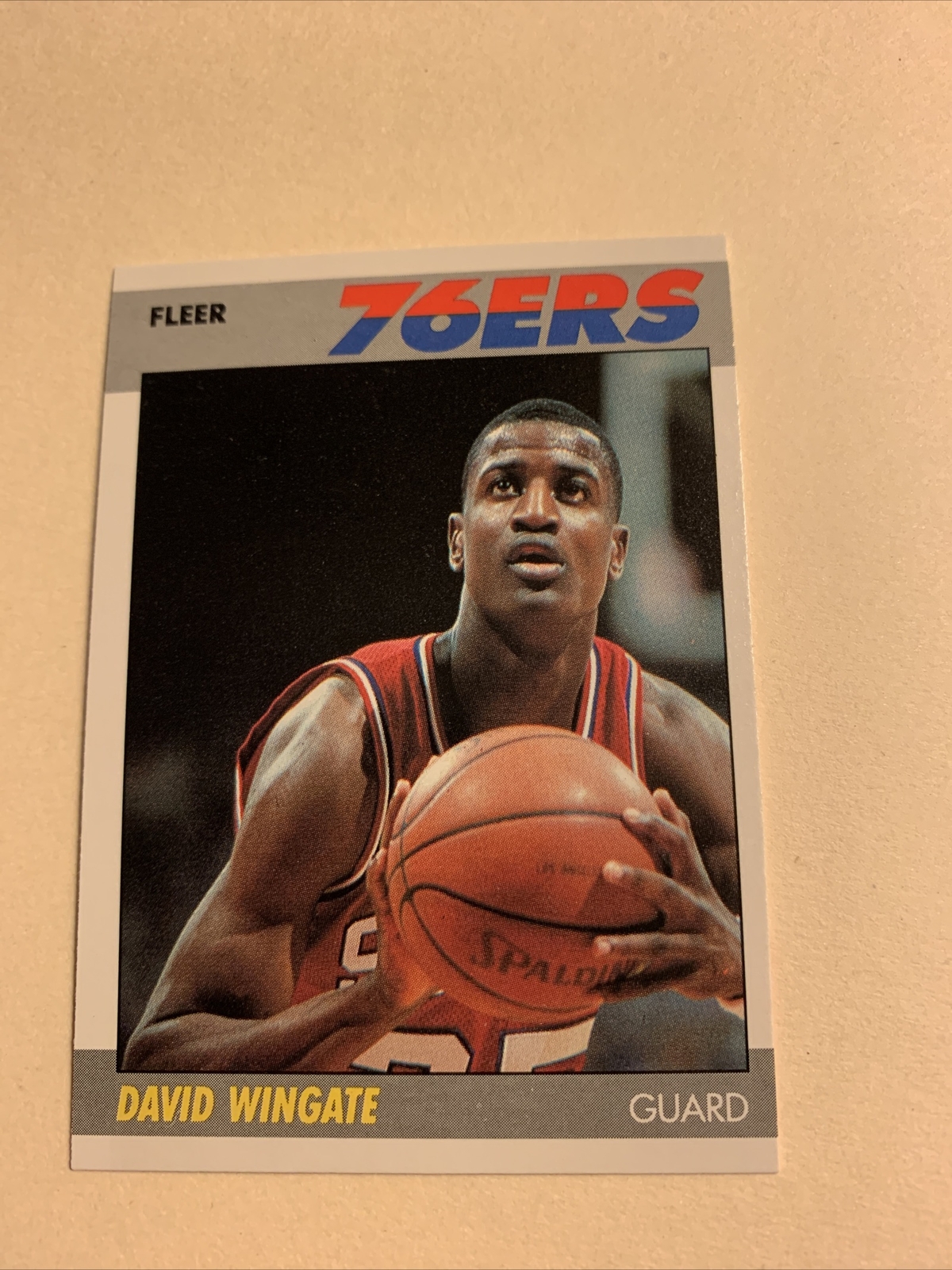 #125 David Wingate Philadelphia 76ers. 1987 88  Fleer Basketball Card Cb20