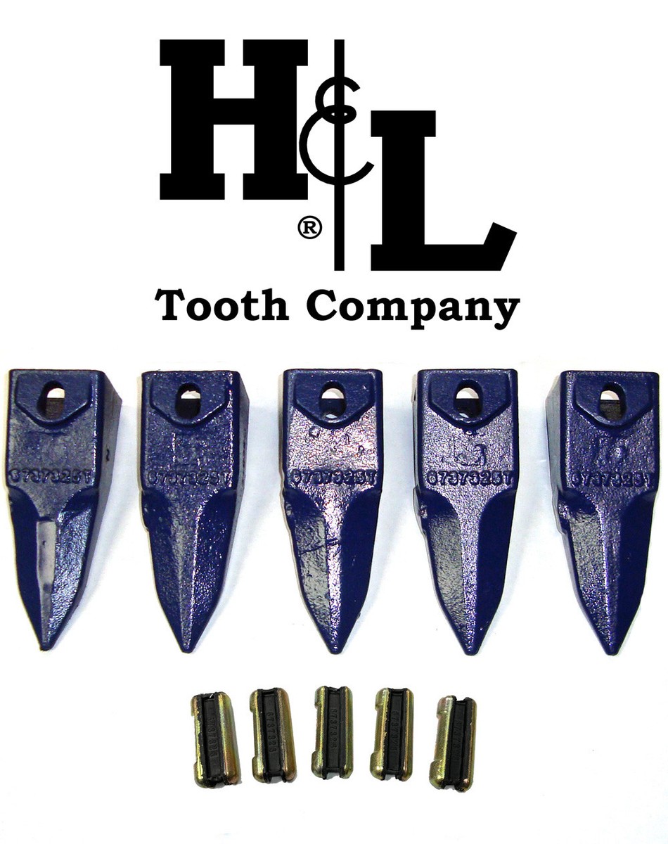 H&L Bobcat Style Skid Bucket Tooth With Flexpin® – 6737325WT, 7107321 – Choose 1 Or 5 Pack