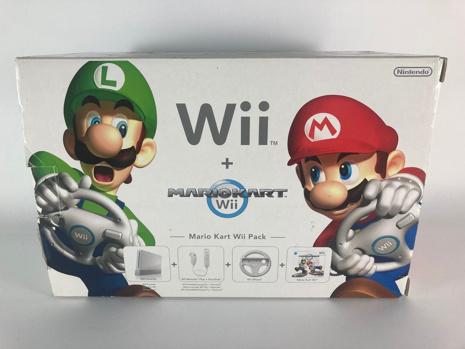 Nintendo Wii Console Boxes White & Black Mario Kart Wii Pack Boxes