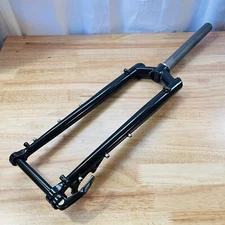 Segmented 26 Mountain Bike Fork 1 1/8 242mm Disc 15mm Thru Axle Metallic Purple