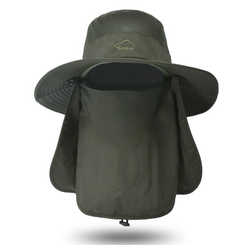 Outdoor Hiking Fishing Hat Summer Sun Protection Wide Brim Boonie Shade 50+ UPF - Picture 4 of 27