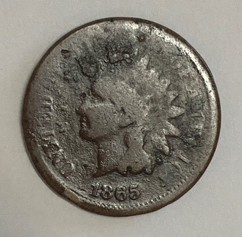 1865 Indian Cent guter Zustand besseres Datum korrodiert