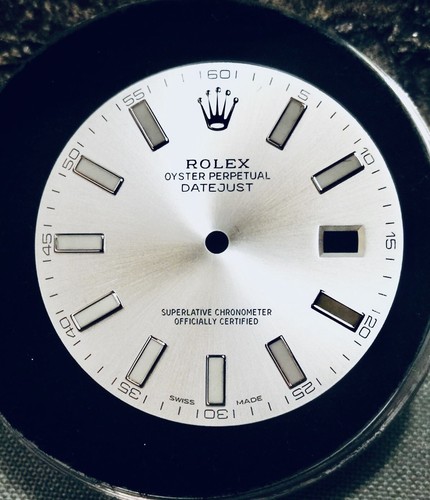 ROLEX DIAL SILVER DATEJUST II 41MM ref 116334 116300 GENUINE PART new | eBay