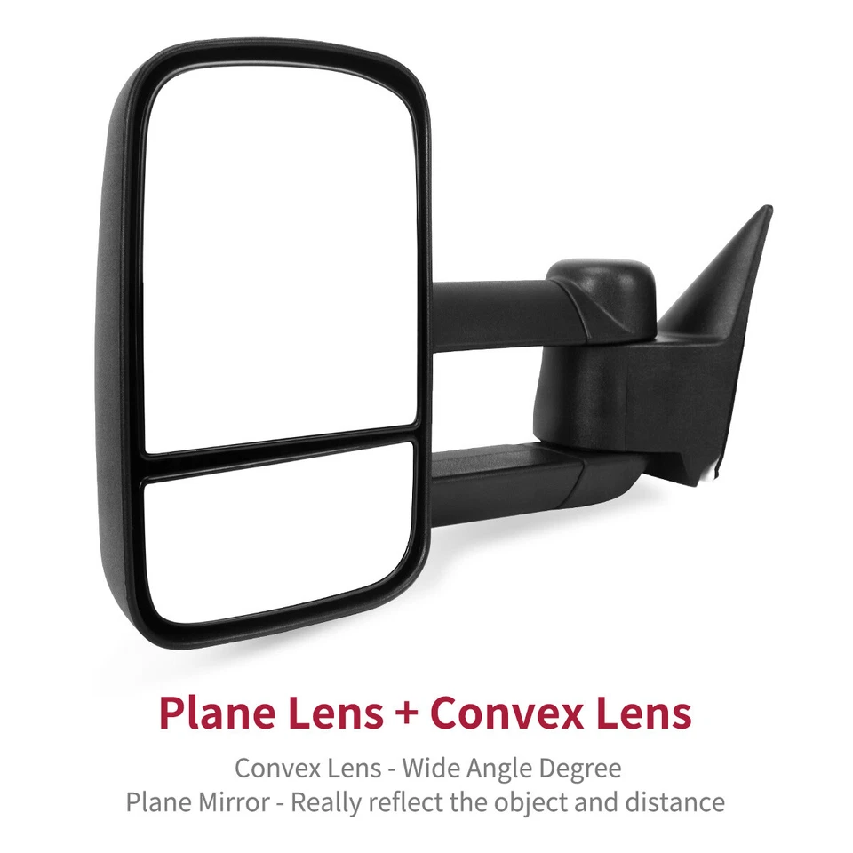 手动伸缩拖镜适用于 88 - 98 雪佛兰 GMC C/K 1500 2500 3500 拾音器 — 第 2/4 张图片