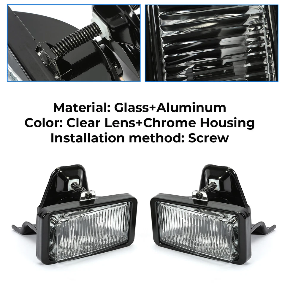 Para Camaro IROC-Z Z28 1985-1992 Nuevo parachoques izquierdo derecho luces antiniebla lámpara lente transparente Foto 4 de 4