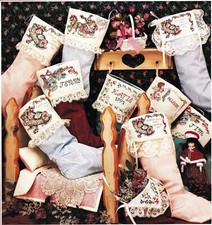 Christmas Stockings Bells Angel Sleigh Baby Heirloom Cross Stitch Patterns