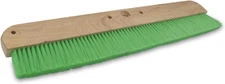 Wood Backed Concrete Broom, Green Nylon Bristles, 36 Inch, Fine Finish, Made in