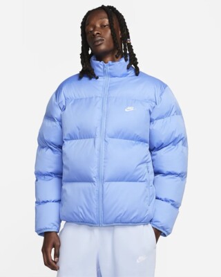 Men's Large---Nike Sportswear Club Puffer Jacket 'Polar Blue White