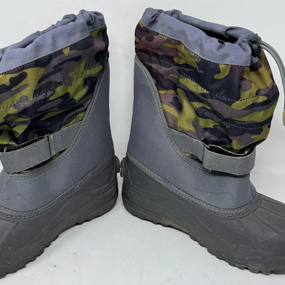 Columbia Powderbug Invierno Botas de Nieve Niños Grandes Talla 5 Camuflaje/Gris Foto 3 de 4