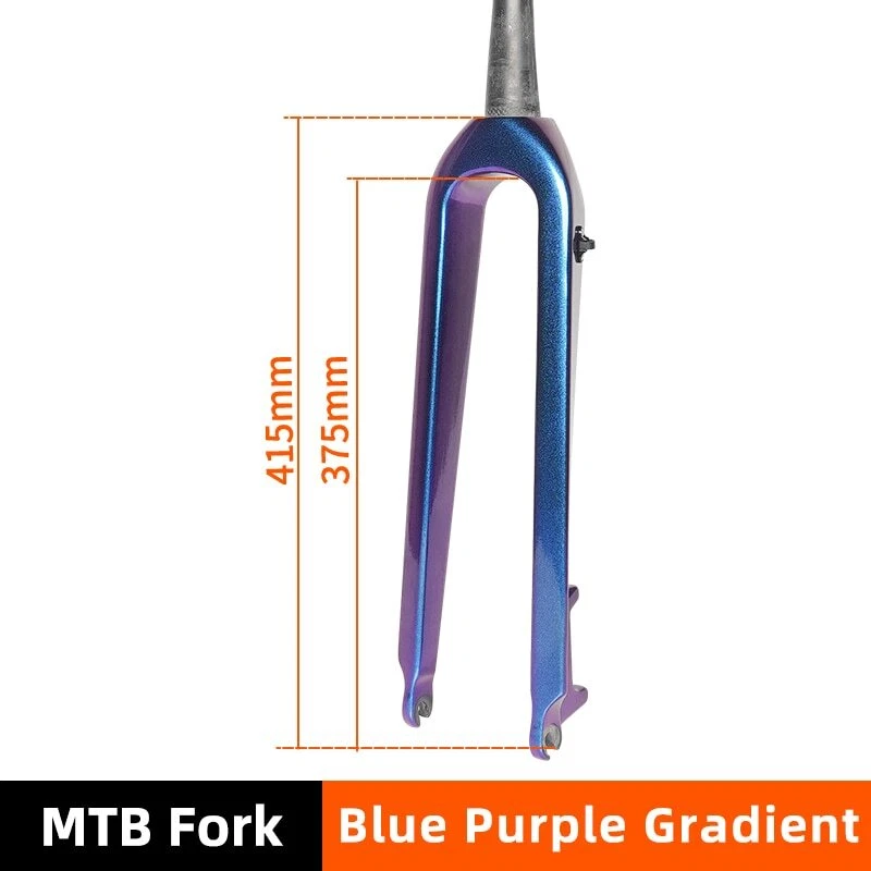 Carbon Fiber Mountain Bike Rigid Fork Disc Brake Tapered Tube Carbon MTB Fork - Image 3 of 4