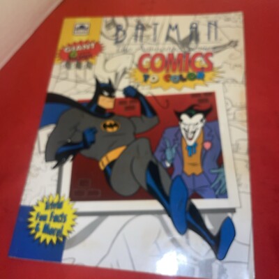 Batman Comics to Color Coloring Book 1992 Golden 6 Panel Foldout- See Pics