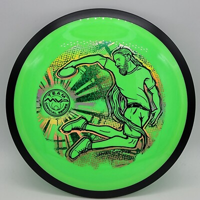 MVP Discs Twisty James Neutron Zenith Day Glo Green/Green Digi-Gold Stamp 170g