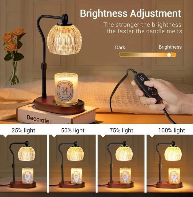 Lámpara Calentador de Velas Premium Impresionante Vidrio con Regulador con Sensor de Seguridad. Foto 2 de 4
