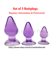 SET OF 3  BIG LARGE BUTTPLUG SILICONE ANAL DILDO  G-SPOT  ANAL SEX TOY