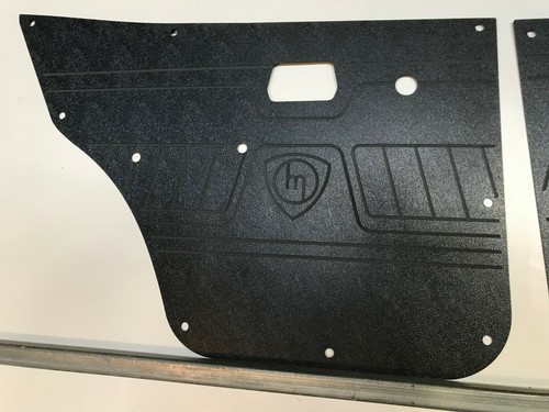 Black ABS Waterproof Door Cards Fits Mazda RX3 Rotary 808 818 10A Sedan Wagon x4 - Picture 6 of 11