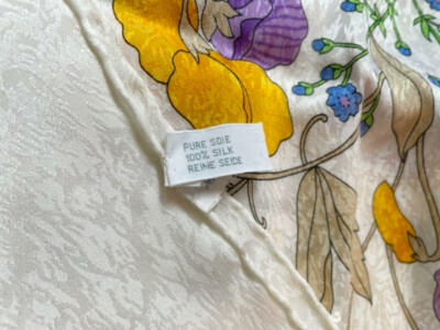 Christian Dior scarf 100% silk genuine 44 cm x 44 cm floral