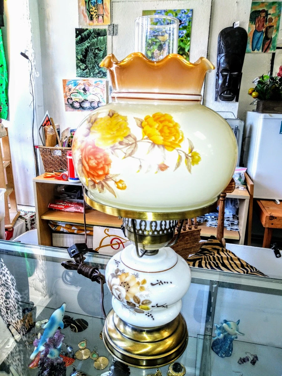 Large glass hurricane sale lamp