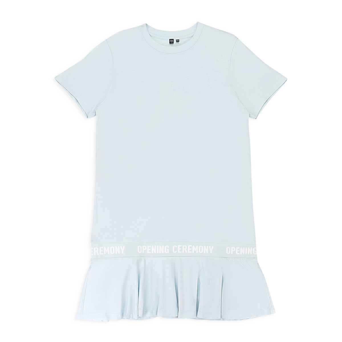 ワンピース Opening ceremony shirt dress NWT Opening Ceremony DUST BLUE SCALLOP OC ELASTIC LOGO T