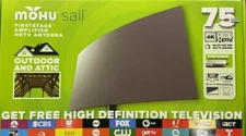 MOHU Sail Amplified Outdoor Multi-Directional HDTV Antenna 75-Mile Range UHF/VHF