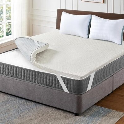 Cozary 3'' Bamboo Charcoal Memory Foam Topper Full