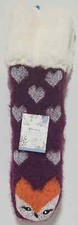 Ultimate Warmth Woman's Lurex Critter Slipper Sock Size L/XL 8-10 LOC TUB-129