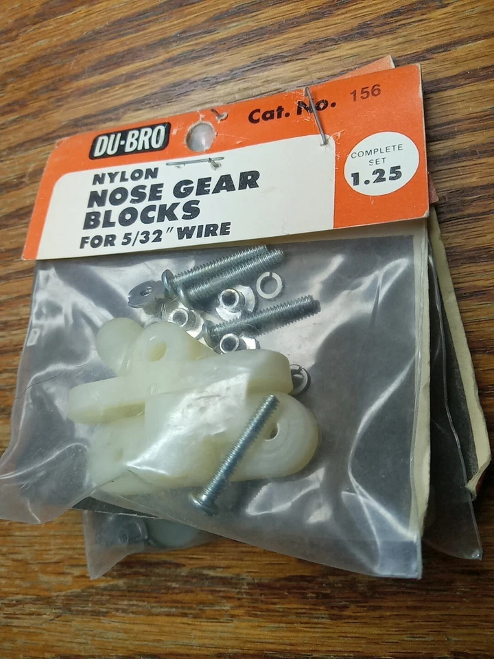 Vintage DU-BRO Nylon Nose Gear Blocks For 5/32" Wire #156 New! - Image 2 of 4