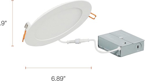 SYLVANIA 6" Slim Microdisk LED Downlight - 5 Color Selectable, Dimmable, 4 Pack - Picture 10 of 10