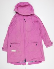Lazy Jacks Women's Pink XL Rain Coat Waterproof Hooded Long Jacket