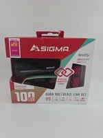 Sigma Aura 100 Blaze Link Vorne- & Hintenfahrradleucht-Set - Schwarz (17950)