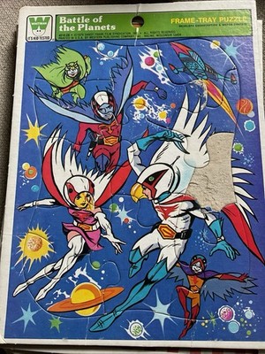 Battle Of The Planets Whitman Frame-Tray Puzzle Sandy Frank Made USA Vtg Damage