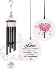Sister Christmas Birthday Gifts, 32" Wind Chime from Big Sisters Brother, Best S
